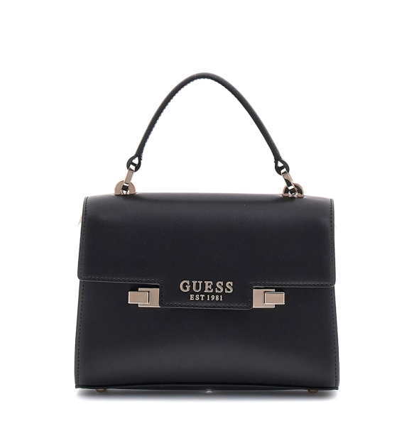 Τσάντα GUESS Eco Aldith Flap HWEVG964178 Μαύρο
