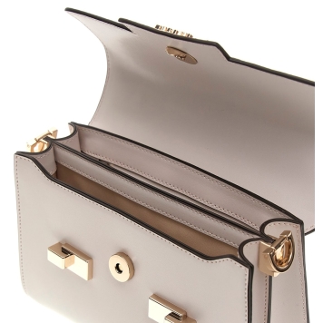 Τσάντα GUESS Eco Aldith Flap HWEVG964178 Εκρού