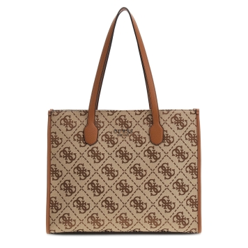 Τσάντα GUESS Silvana Girlfriend Tote HWJO8665240 Καφέ