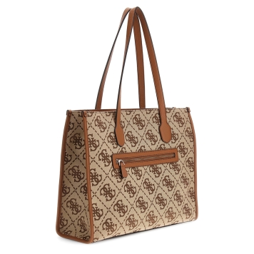 Τσάντα GUESS Silvana Girlfriend Tote HWJO8665240 Καφέ