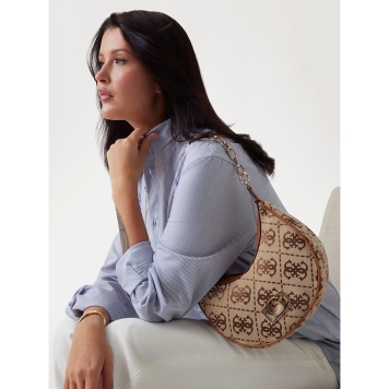 Τσάντα GUESS Circe Hobo HWJO9642010 Μπεζ