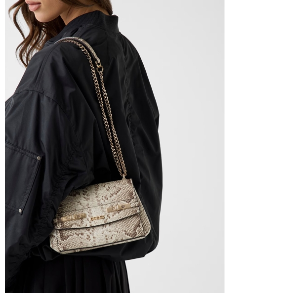 Τσάντα GUESS Melinda Mini xBody Flap HWKG9933780 Μπεζ