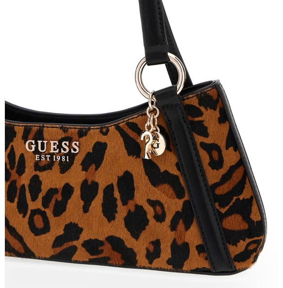 Τσάντα GUESS Domitilla Shoulder Bag HWLO7529180 Animal Print Τσάντα GUESS Domitilla Shoulder Bag HWLO7529180 Animal Print