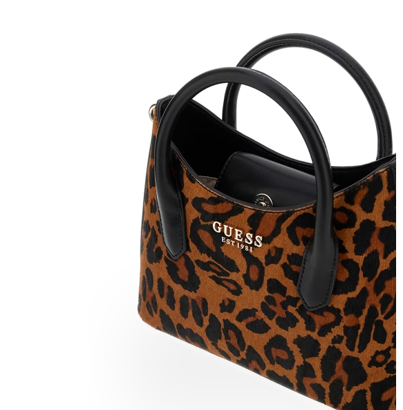 Τσάντα GUESS Domitilla Mini Satchel HWLO7529760 Animal Print Τσάντα GUESS Domitilla Mini Satchel HWLO7529760 Animal Print