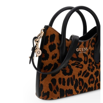 Τσάντα GUESS Domitilla Mini Satchel HWLO7529760 Animal Print