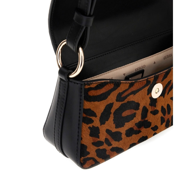 Τσάντα GUESS Domitilla Flap Shoulder Bag HWLO7529780 Animal Print Τσάντα GUESS Domitilla Flap Shoulder Bag HWLO7529780 Animal Print
