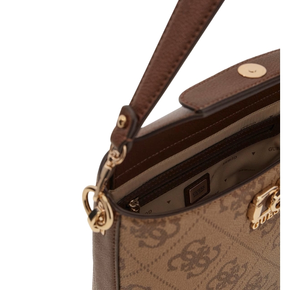 Τσάντα GUESS Karnilla Logo Bucket HWOS9901010 Καφέ