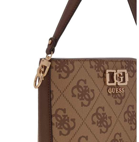 Τσάντα GUESS Karnilla Logo Bucket HWOS9901010 Καφέ