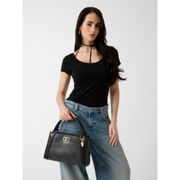 Τσάντα GUESS Karnilla Girlfriend Sathel HWOS9901060 Ανθρακί