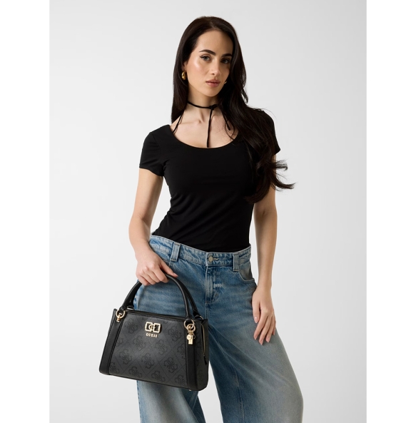 Τσάντα GUESS Karnilla Girlfriend Sathel HWOS9901060 Ανθρακί