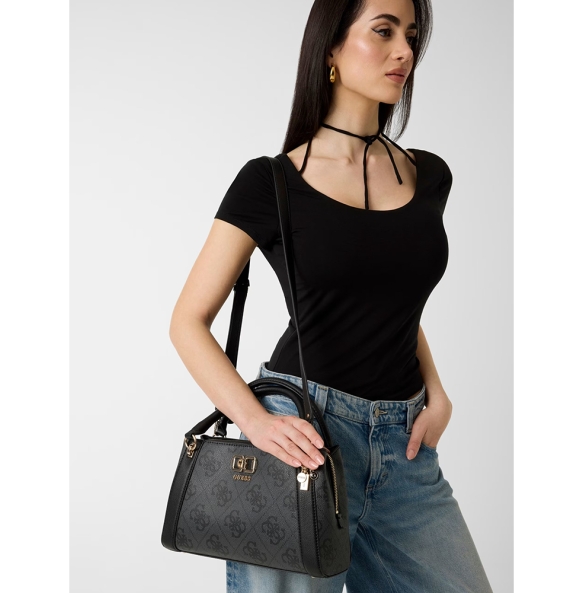 Τσάντα GUESS Karnilla Girlfriend Sathel HWOS9901060 Ανθρακί