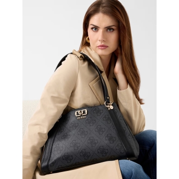 Τσάντα GUESS Karnilla Girlfriend Carryall HWOS9901220 Ανθρακί