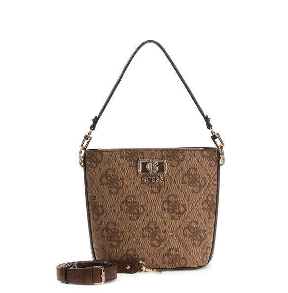 Τσάντα GUESS Karnilla Logo Bucket HWOS9901010 Καφέ