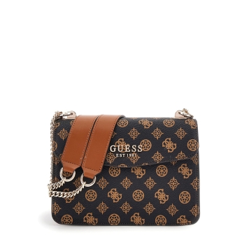 Τσάντα GUESS Evelune Flap HWPC9353210 Καφέ