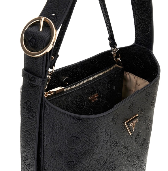 Τσάντα GUESS Cresidia Bucket HWPD9888040 Μαύρο