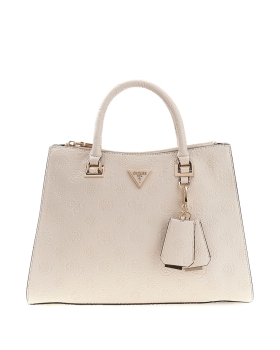 Τσάντα GUESS Cresidia Society Satchel HWPD9888070 Εκρού