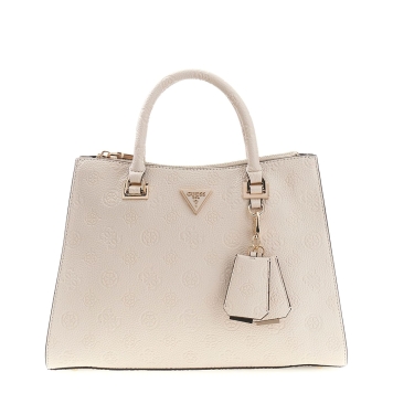 Τσάντα GUESS Cresidia Society Satchel HWPD9888070 Εκρού