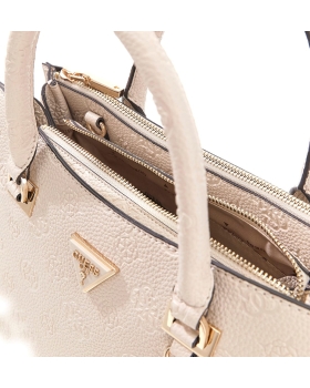 Τσάντα GUESS Cresidia Society Satchel HWPD9888070 Εκρού