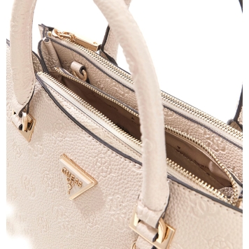 Τσάντα GUESS Cresidia Society Satchel HWPD9888070 Εκρού