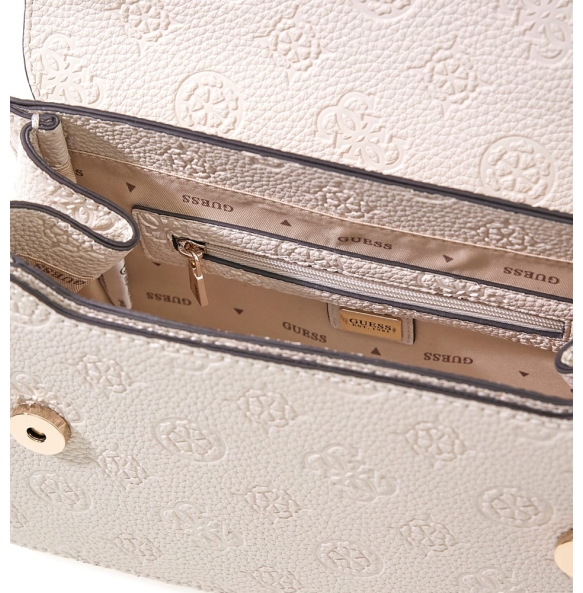 Τσάντα Guess Cresidia Convertible XBody Flap HWPD9888210 Εκρού