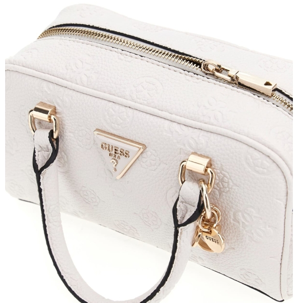 Τσάντα GUESS Cresidia Small Satchel HWPG9349050 Λευκό