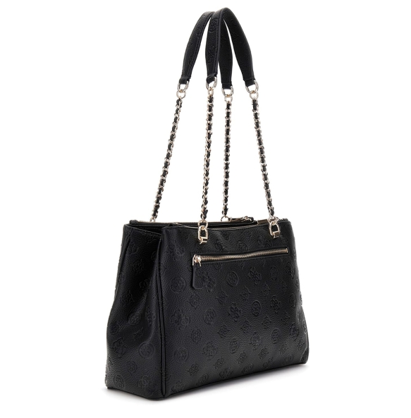 Τσάντα GUESS Cresidia Status Shoulder Satchel HWPG9349090 Μαύρο