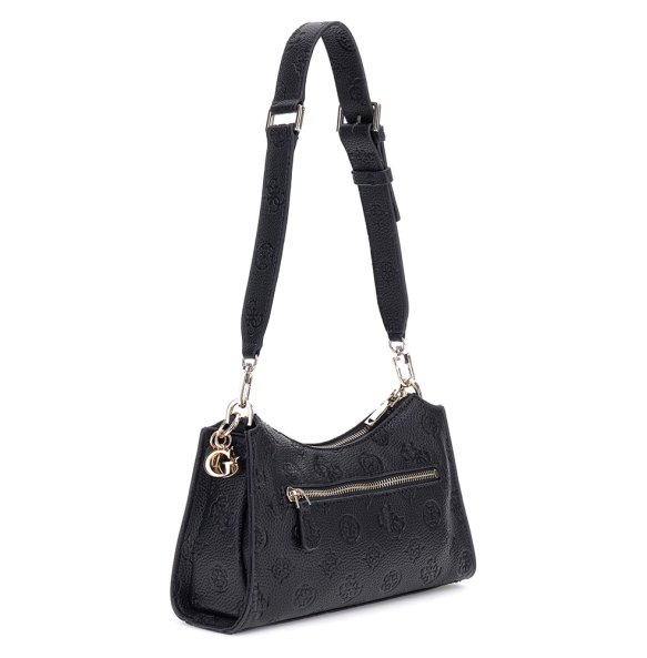 Τσάντα GUESS Cresidia Top Zip Shoulder Bag HWPG9349180 Μαύρο