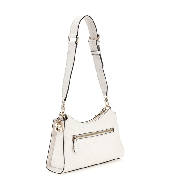 Τσάντα GUESS Cresidia Top Zip Shoulder Bag HWPG9349180 Λευκό