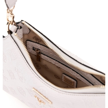 Τσάντα GUESS Cresidia Top Zip Shoulder Bag HWPG9349180 Λευκό