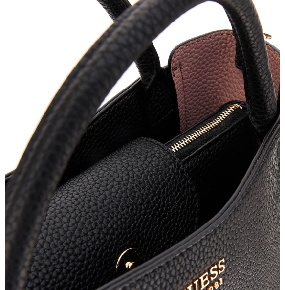 Τσάντα GUESS Brenton Girlfriend Satchel HWPG9648050 Μαύρο
