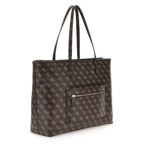 Τσάντα GUESS Power Play Large Tech Tote HWQG7124240 Καφέ