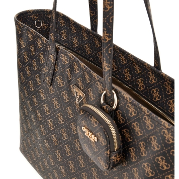 Τσάντα GUESS Power Play Large Tech Tote HWQG7124240 Καφέ