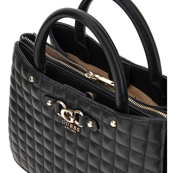 Τσάντα GUESS Nadira Girlfriend Satchel HWQG8424060 Μαύρο