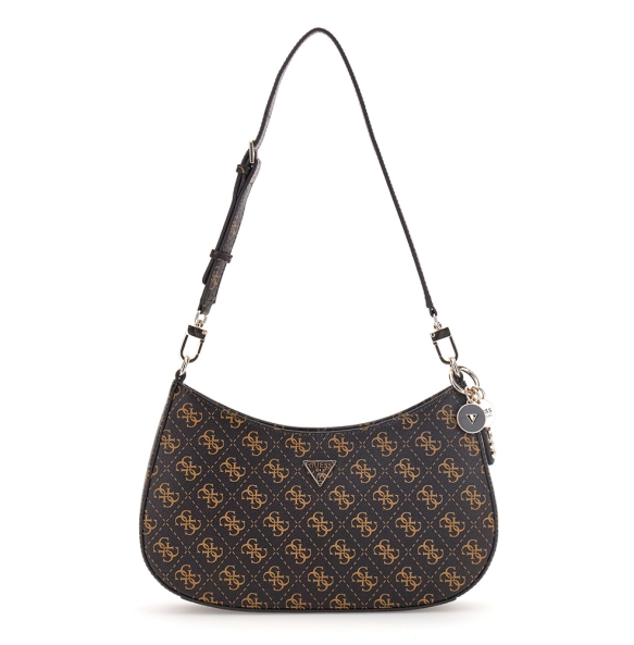 Τσάντα GUESS Noelle Top Zip Shoulder Bag HWQG9672180 Καφέ