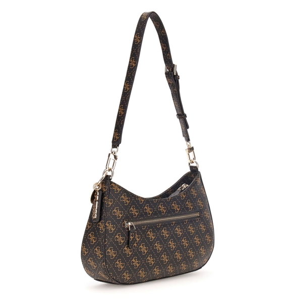 Τσάντα GUESS Noelle Top Zip Shoulder Bag HWQG9672180 Καφέ