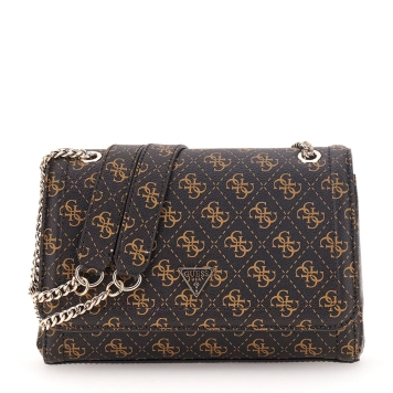 Τσάντα GUESS Noelle Convertible XBody Flap HWQG9672210 Καφέ
