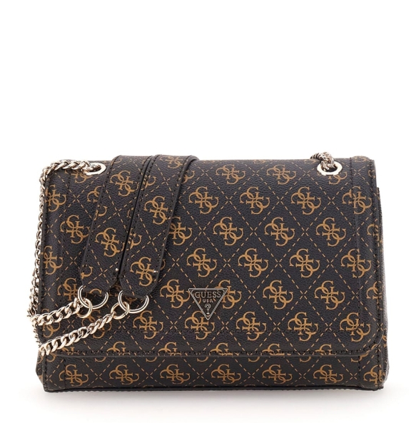 Τσάντα GUESS Noelle Convertible XBody Flap HWQG9672210 Καφέ