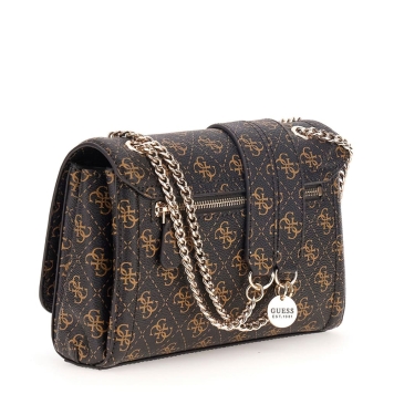 Τσάντα GUESS Noelle Convertible XBody Flap HWQG9672210 Καφέ