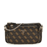 Τσαντάκι χιαστί GUESS Noelle Pouch Crossbody HWQG9672710 Καφέ