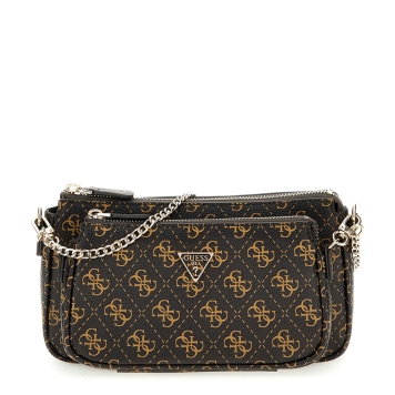 Τσαντάκι χιαστί GUESS Noelle Pouch Crossbody HWQG9672710 Καφέ