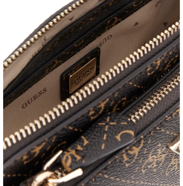 Τσαντάκι χιαστί GUESS Noelle Pouch Crossbody HWQG9672710 Καφέ