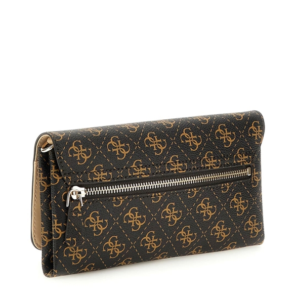 Πορτοφόλι - Τσαντάκι GUESS Noelle XBody Flap HWQG9672750 Καφέ