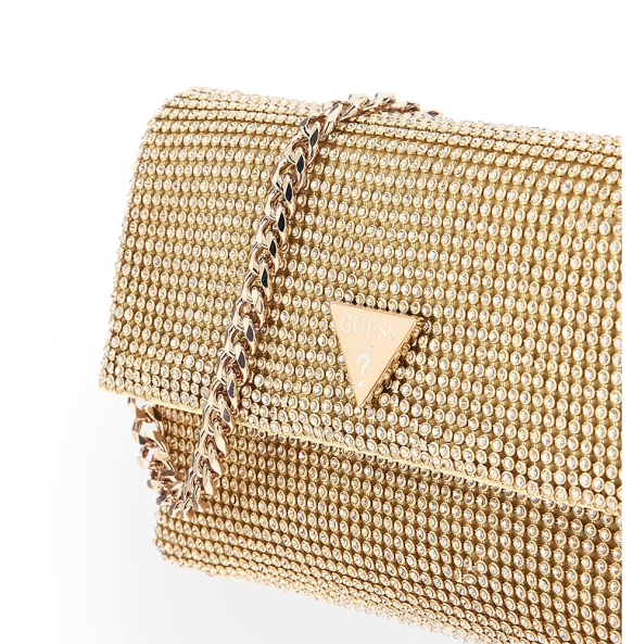 Τσάντα GUESS Zalina Flap Clutch HWRP9350700 Χρυσό Τσάντα GUESS Zalina Flap Clutch HWRP9350700 Χρυσό