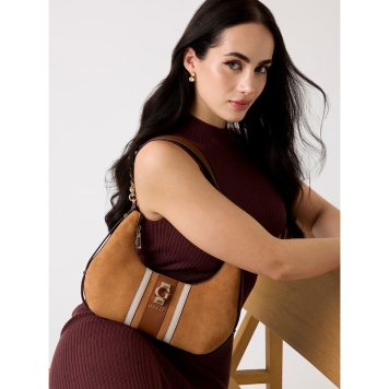 Τσάντα Guess Erenia Top Zip Shoulder Bag HWSB7838180 Καφέ