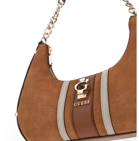 Τσάντα Guess Erenia Top Zip Shoulder Bag HWSB7838180 Καφέ