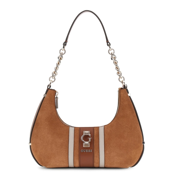 Τσάντα Guess Erenia Top Zip Shoulder Bag HWSB7838180 Καφέ