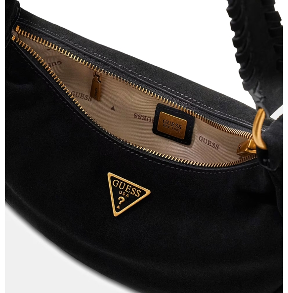 Τσάντα GUESS Amita Hobo HWSB9539720 Μαύρο