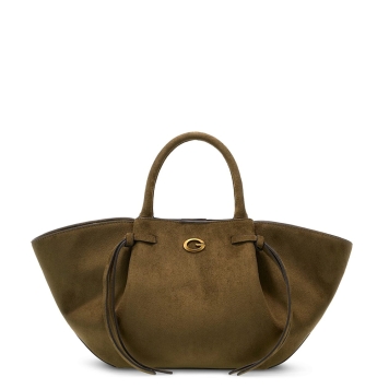 Τσάντα GUESS Allegra Girlfriend Satchel HWSG2237060 Λαδί