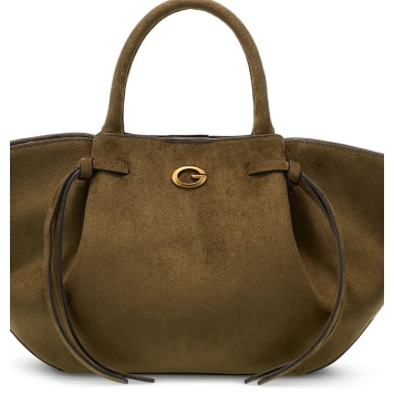 Τσάντα GUESS Allegra Girlfriend Satchel HWSG2237060 Λαδί