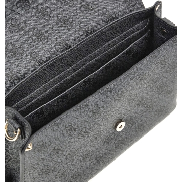 Τσάντα GUESS Meridian Flap Crossbody HWSG6974200 Μαύρο